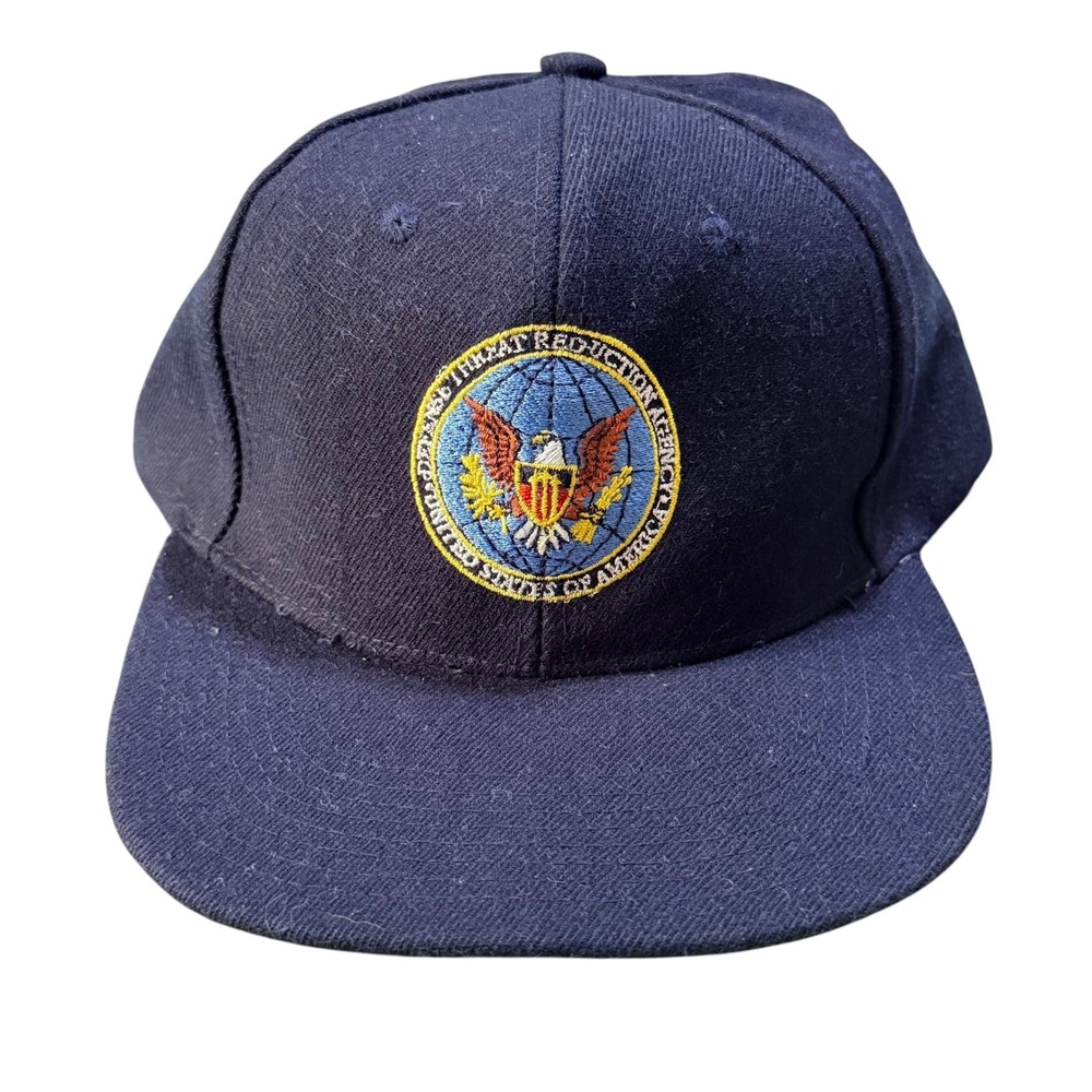 Head To‎ Toe DTRA Defense Threat Reduction Agency Snapback Hat Navy Blue Vintage